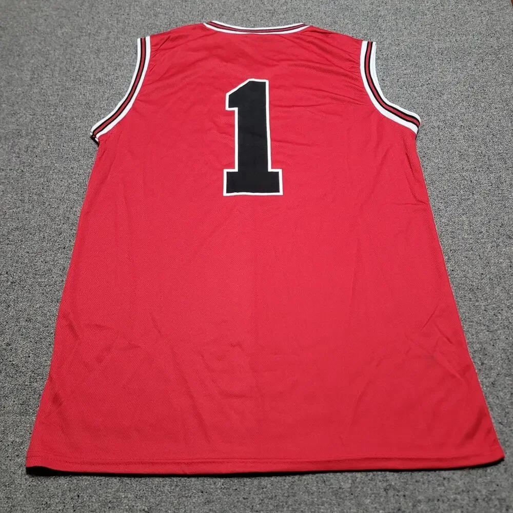 San Diego State Aztecs Jersey Mens Large Red Black 1 SGA Basketball Tank Shirt